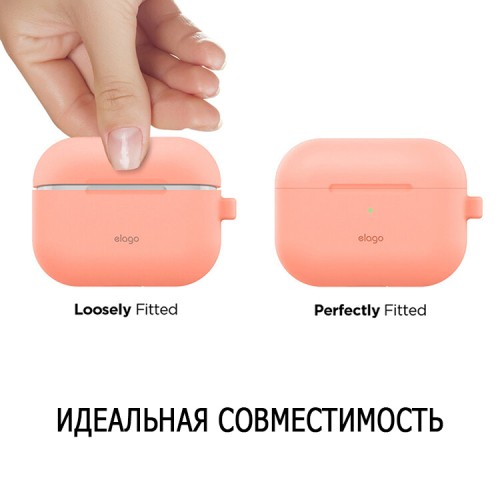 Чехол Elago Silicone Hang case для AirPods Pro, Peach