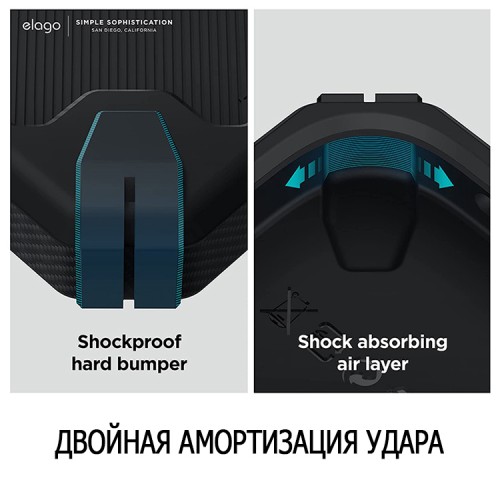 Чехол Elago ARMOR Silicone case для iPhone 14 Pro Max, черный