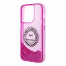 Чехол Lagerfeld Liquid glitter RSG logo Hard для iPhone 14 Pro Max, розовый