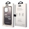 Чехол Lagerfeld Karl & Choupette Hard Gradient для iPhone 14 Pro, черная рамка