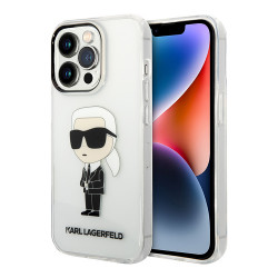 Чехол Lagerfeld NFT Karl Ikonik Hard для iPhone 14 Pro, прозрачный