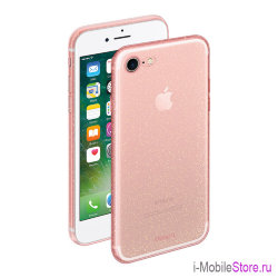 Чехол Deppa Chic для iPhone 7/8/SE 2020, розовый (с блестками)