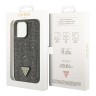 Чехол Guess Diamond Rhinestone Triangle metal logo Hard для iPhone 14 Pro Max, зеленый