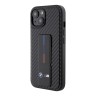 BMW для iPhone 15 чехол GripStand M-Collection PU Carbon eff Tricolor Hard Black