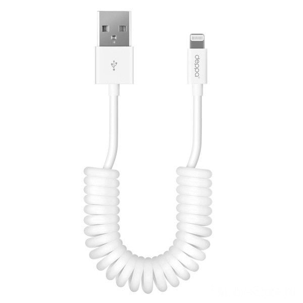 Deppa USB-A/Lightning (1.5 м) витой, белый 72120