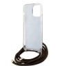 Guess для iPhone 15 Pro Max чехол Crossbody PC/TPU 4G Hard + Nylon cord Brown