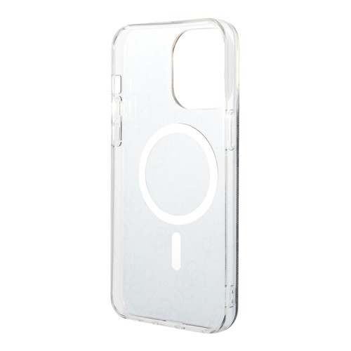 Guess для iPhone 15 Pro чехол PC/TPU 4G Hard Black/Gold (MagSafe)