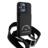 Karl Lagerfeld для iPhone 15 Pro Max чехол Crossbody cardslot PU Saffiano RSG Hard Black