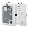 Karl Lagerfeld для iPhone 15 Pro Max чехол Crossbody cardslot PU Saffiano RSG Hard Black
