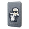 Lagerfeld магнитный бумажник-стенд Wallet MagSafe Cardslot Stand Saffiano NFT Karl & Choupette Grey