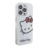Hello Kitty для iPhone 15 Pro Max чехол PC/TPU Kitty Head Hard White