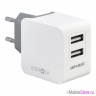 EnergEA Ampcharge, 2 USB + кабель Lightning MFI, белая (3.4 A) DU34-NTK-IEU