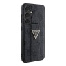 Guess для Galaxy S24+ чехол GripStand PU 4G with Triangle Diamond metal logo Hard Black