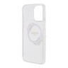 Guess для iPhone 15 Pro Max чехол PC/TPU Flowers Wreath Transparent (MagSafe)