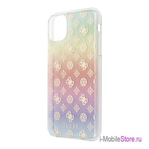 Чехол Guess 4G Peony Hard Iridescent для iPhone 11 Pro Max, multicolor