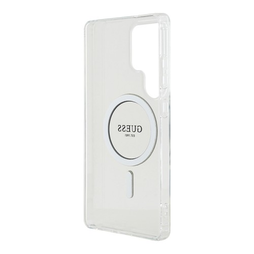 Guess для Galaxy S25 Ultra чехол PC/TPU Glitter Circle Hard Transparent (MagSafe)