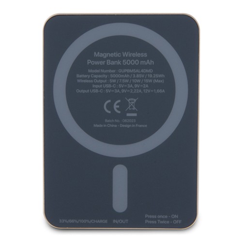 Guess АКБ MagSafe with 4G Diamond logo 5000 mAh 15W Gold