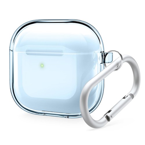 Elago для AirPods 4 чехол Clear Hang case Aqua Blue