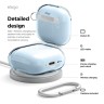 Elago для AirPods 4 чехол Clear Hang case Aqua Blue