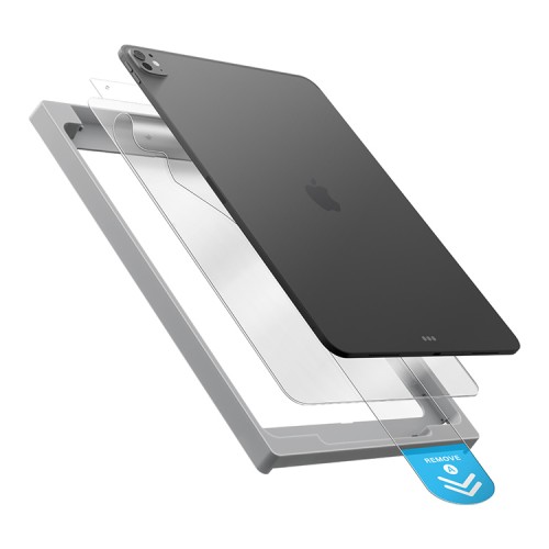 Uniq стекло для iPad Pro 11 (2024) OPTIX Clear (+EXOFit applicator)