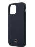 Чехол Mercedes Liquid Silicone Hard для iPhone 12 Pro Max, темно-синий