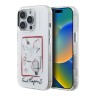 Karl Lagerfeld для iPhone 16 Pro Max чехол PC/TPU Sketch Metal Camera Hard Transparent
