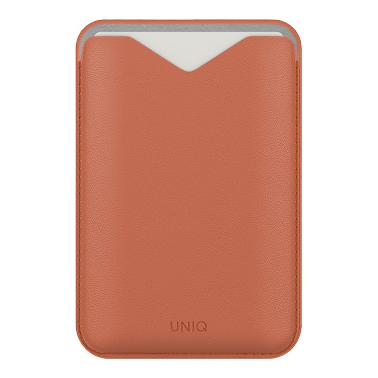 Uniq картхолдер Lyden EVO магнитный кожаный с подставкой для телефона, Terracotta