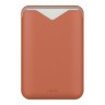 Uniq картхолдер Lyden EVO магнитный кожаный с подставкой для телефона, Terracotta