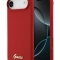 Guess для iPhone Air чехол Liquid silicone Gold metal logo Hard Magenta (MagSafe)