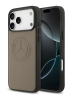 Mercedes для iPhone 17 Pro Max чехол Leather Vintage Round Debossed Logo Hard Taupe (MagSafe)