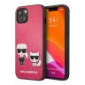 Чехол Karl Lagerfeld PU Karl & Choupette Hard для iPhone 13, фуксия