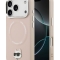 Karl Lagerfeld для iPhone 17 Pro чехол PU NFT Choupette head Metal pin & Camera Hard Pink (MagSafe)