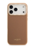 Lacoste для iPhone 17 Pro Max чехол PU Grained Metal Foil logo & Cam Hard Pink/Gold (MagSafe)