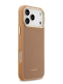 Lacoste для iPhone 17 Pro Max чехол PU Grained Metal Foil logo & Cam Hard Pink/Gold (MagSafe)