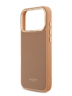 Lacoste для iPhone 17 Pro Max чехол PU Grained Metal Foil logo & Cam Hard Pink/Gold (MagSafe)