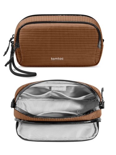 Tomtoc Travel сумка для аксессуаров Light-T12 Electronic Accessory Pouch M 1.8L Brown