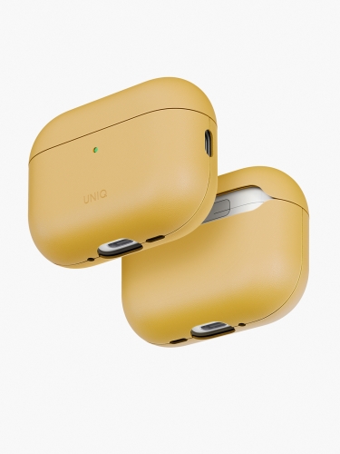 Uniq для Airpods Pro 3 чехол Lyden Vex Leatherette Canary Yellow