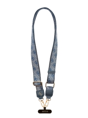 Guess шнурок на шею Universal Crossbody PU Strap 4G Big metal Logo + Smartphone patch Blue