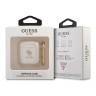 Чехол Guess Transparent Glitter 4G с карабином для Airpods 1/2, прозрачный