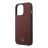 Кожаный чехол Mercedes Genuine leather Stars Hard для iPhone 13 Pro, красный