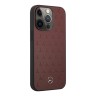 Кожаный чехол Mercedes Genuine leather Stars Hard для iPhone 13 Pro, красный