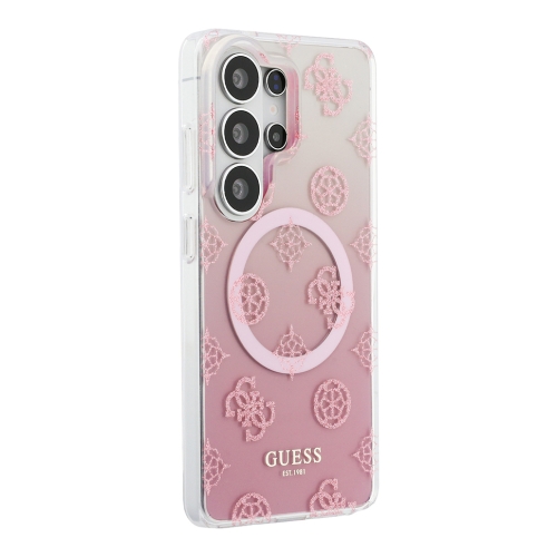 Guess для Galaxy S26 Ultra чехол IML Peony Glitter Metal cam Hard Pink (MagSafe)