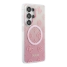 Guess для Galaxy S26 Ultra чехол IML Peony Glitter Metal cam Hard Pink (MagSafe)