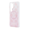 Guess для Galaxy S26 Ultra чехол IML Peony Glitter Metal cam Hard Pink (MagSafe)