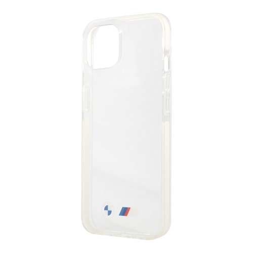 Чехол BMW M-Collection Transparent Hard TPE edges для iPhone 13, белая рамка