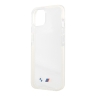 Чехол BMW M-Collection Transparent Hard TPE edges для iPhone 13, белая рамка