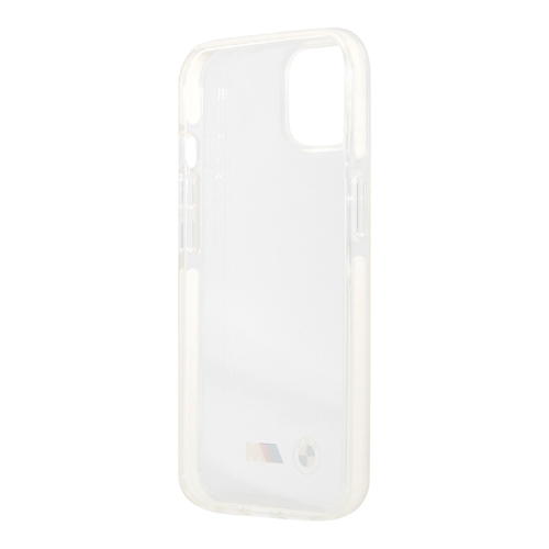 Чехол BMW M-Collection Transparent Hard TPE edges для iPhone 13, белая рамка