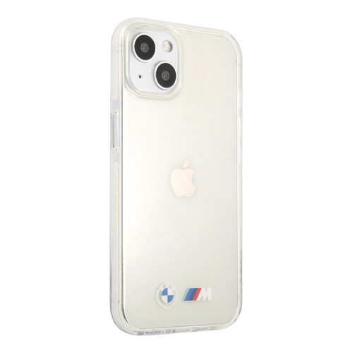 Чехол BMW M-Collection Transparent Hard TPE edges для iPhone 13, белая рамка