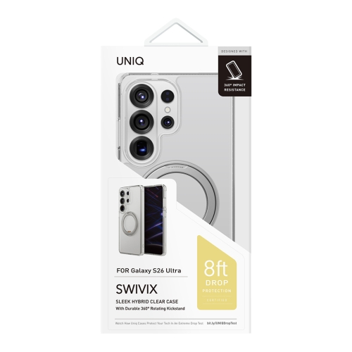 Uniq для Galaxy S26 Ultra чехол Swivix with 360-Rotating stand Lucent Clear (Magsafe)