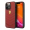 Кожаный чехол Ferrari Quilted with metal logo Hard для iPhone 13 Pro, красный
